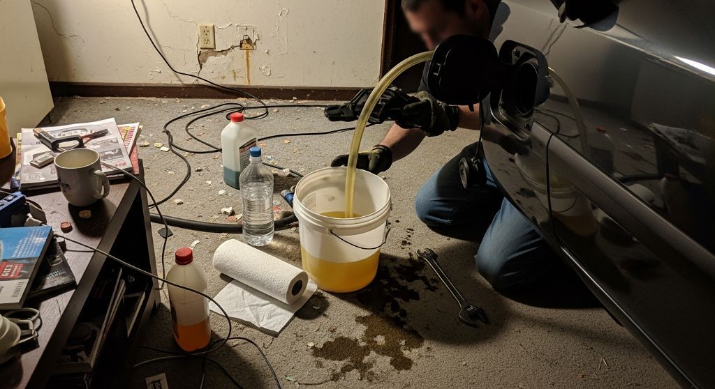 Descontaminación de depósito de combustible en Navalagamella